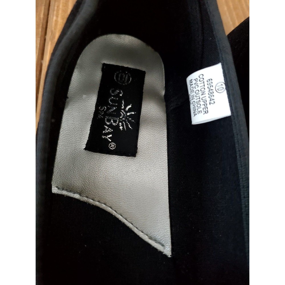 Velvet SunBay Palm Tree Holiday Flats Size 10 - Picture 2 of 8